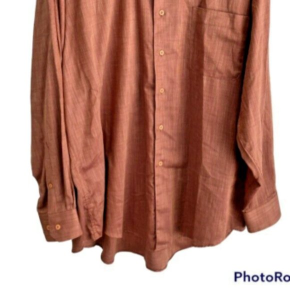 Pronto Uomo Mens Shirt Lg Sleeves XL Button Down 100% Cotton - Picture 7 of 7